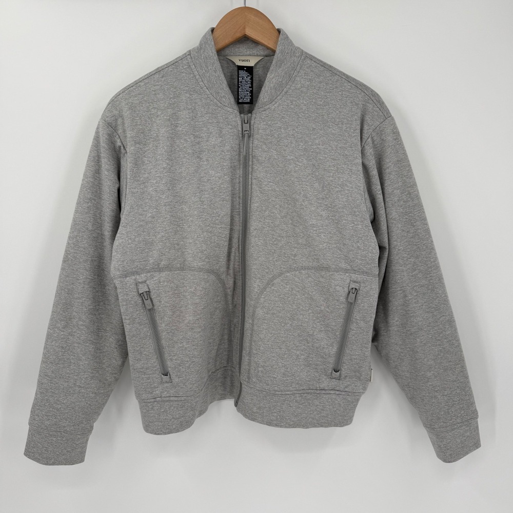 Vuori Halo Basin Bomber Jacket Heather Gray Primaloft Insulated‎ Medium